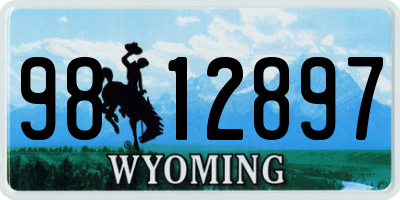 WY license plate 9812897