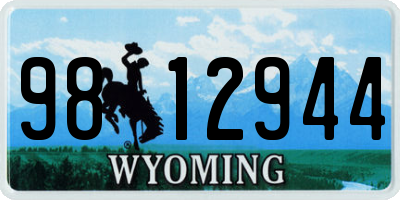 WY license plate 9812944