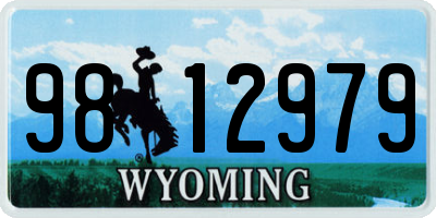 WY license plate 9812979