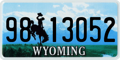 WY license plate 9813052
