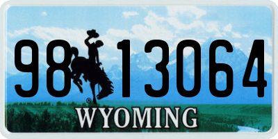WY license plate 9813064