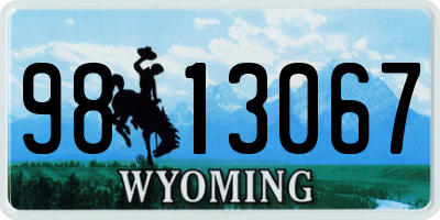 WY license plate 9813067