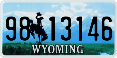 WY license plate 9813146