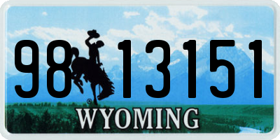 WY license plate 9813151
