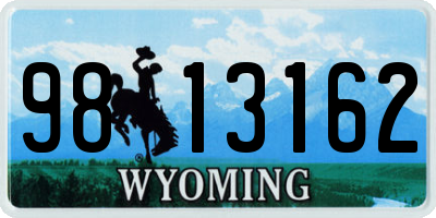 WY license plate 9813162