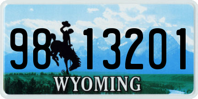WY license plate 9813201