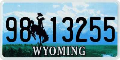 WY license plate 9813255