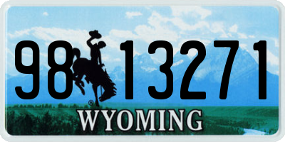 WY license plate 9813271