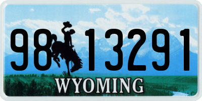 WY license plate 9813291