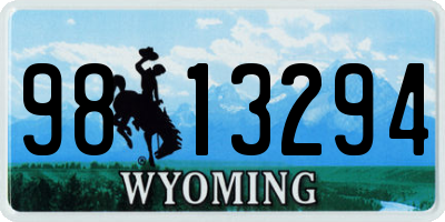 WY license plate 9813294