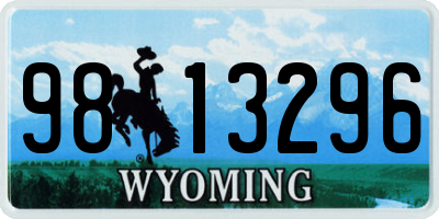 WY license plate 9813296