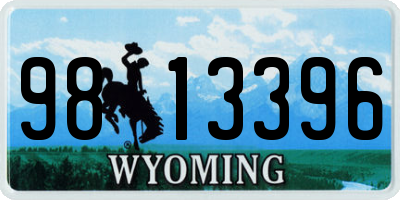 WY license plate 9813396