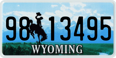 WY license plate 9813495