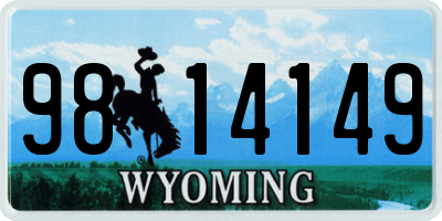 WY license plate 9814149