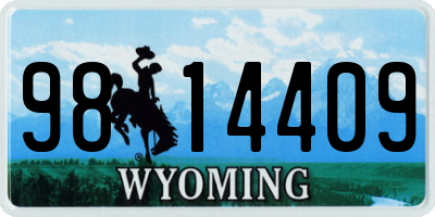 WY license plate 9814409