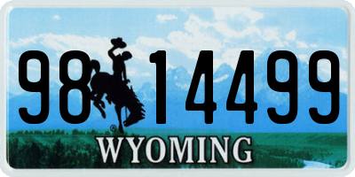 WY license plate 9814499