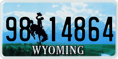 WY license plate 9814864