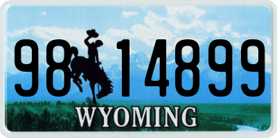 WY license plate 9814899