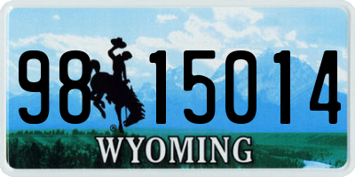 WY license plate 9815014