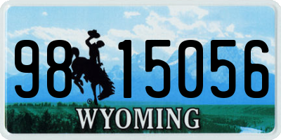 WY license plate 9815056
