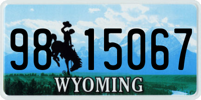 WY license plate 9815067