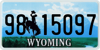 WY license plate 9815097