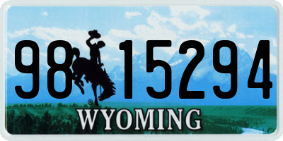 WY license plate 9815294