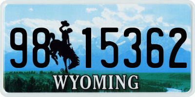 WY license plate 9815362