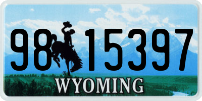 WY license plate 9815397