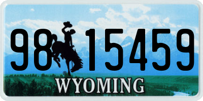 WY license plate 9815459