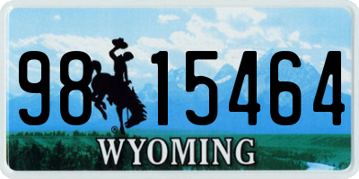 WY license plate 9815464