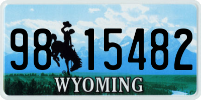 WY license plate 9815482