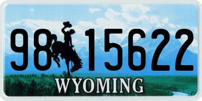 WY license plate 9815622