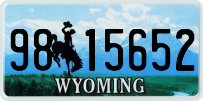 WY license plate 9815652