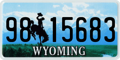 WY license plate 9815683