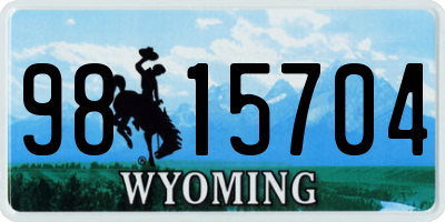 WY license plate 9815704