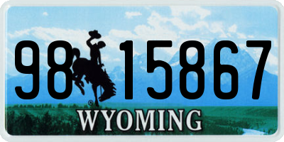 WY license plate 9815867