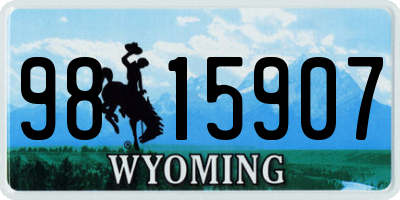 WY license plate 9815907