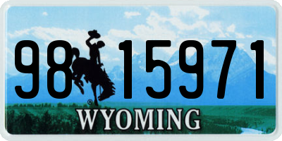 WY license plate 9815971