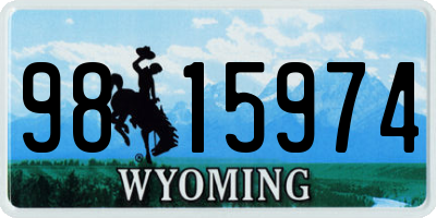 WY license plate 9815974