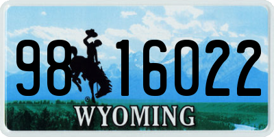 WY license plate 9816022