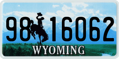 WY license plate 9816062