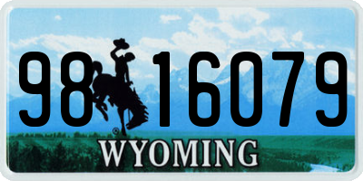 WY license plate 9816079