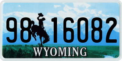 WY license plate 9816082