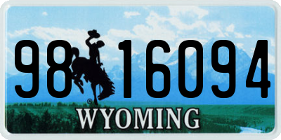 WY license plate 9816094