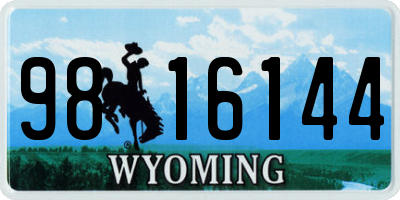 WY license plate 9816144