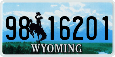 WY license plate 9816201