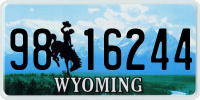 WY license plate 9816244
