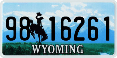 WY license plate 9816261