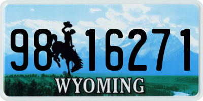 WY license plate 9816271